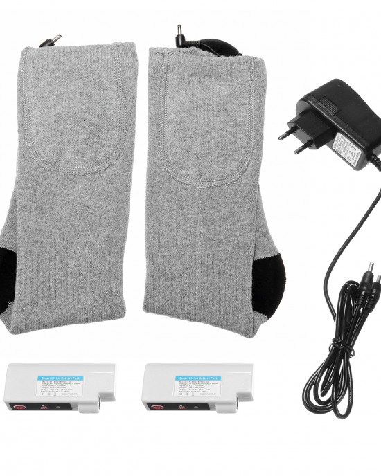 Cotton Electric Rechargeable Battery Heated Socks Winter Cycling Ski Warmer Feet Socks