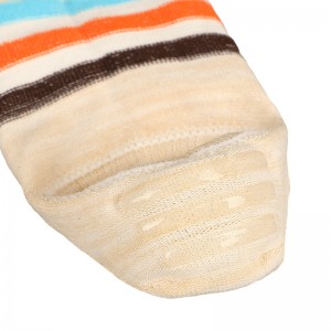 Men Combed Cotton Athletic Socks with Silicone Slip Outdoor Stripe Deodorization Ankle Sock